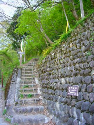 荻町展望台へ登る階段